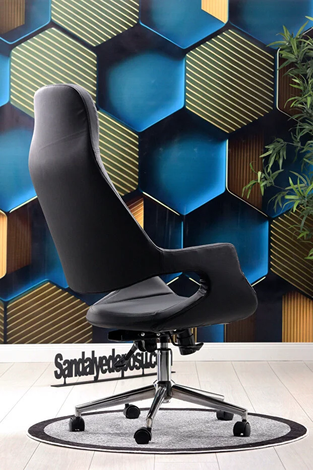 Wagner Müdür Ve Yönetici Koltuğu (Siyah Deri)